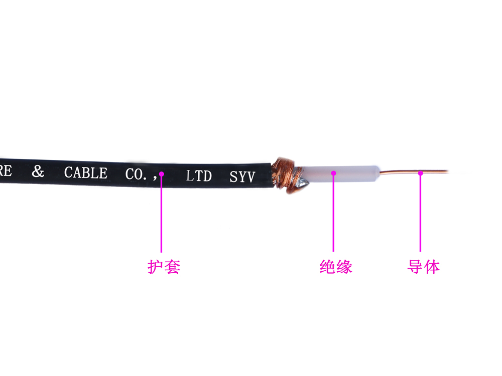 SYV75型 銅導體(tǐ)實芯聚乙烯絕緣 75Ω 同軸電纜(圖1)